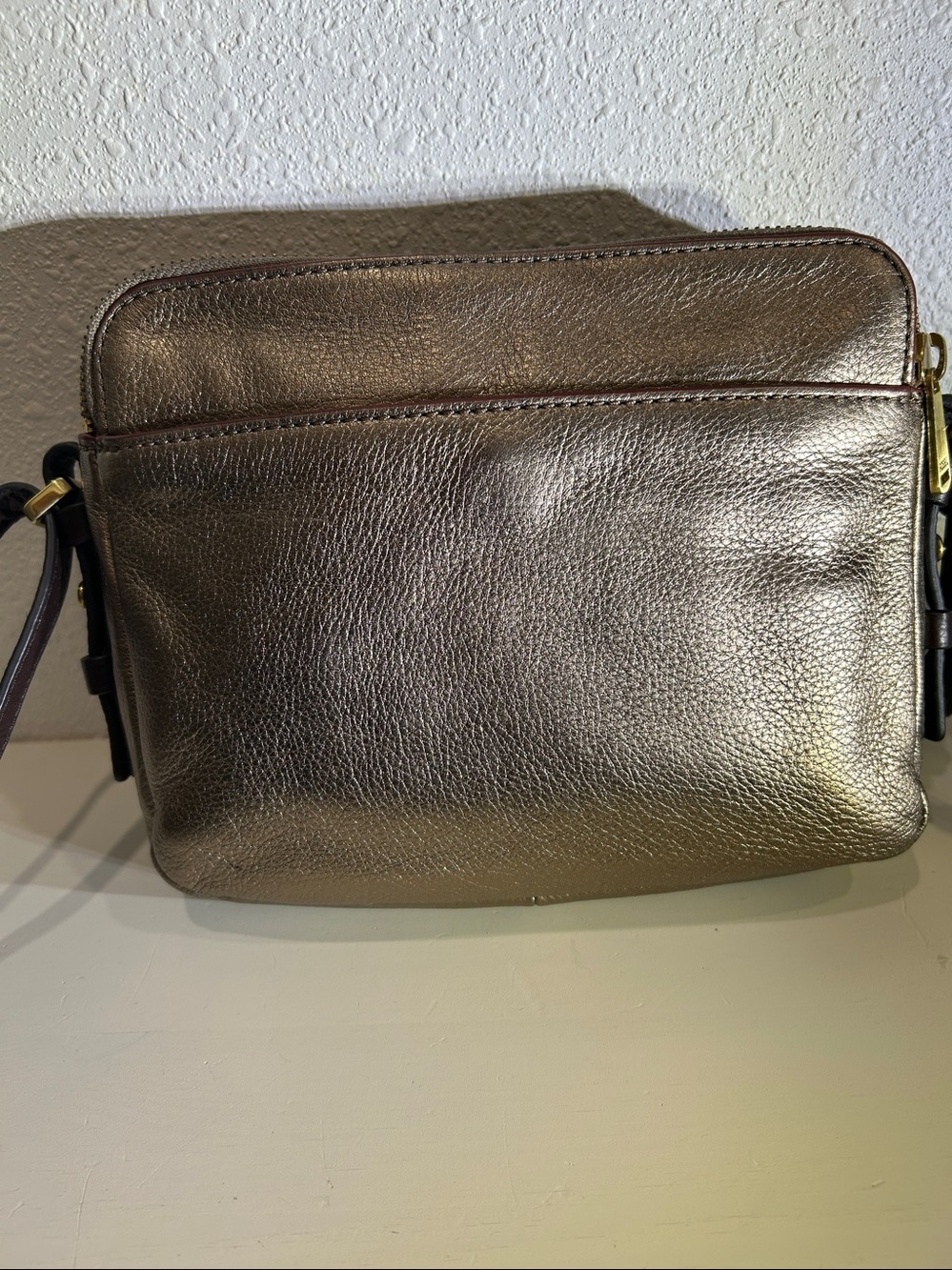 Fossil Piper Toaster Crossbody with Metallic Foil Finished Leather & Key Charm - Picture 17 of 17
